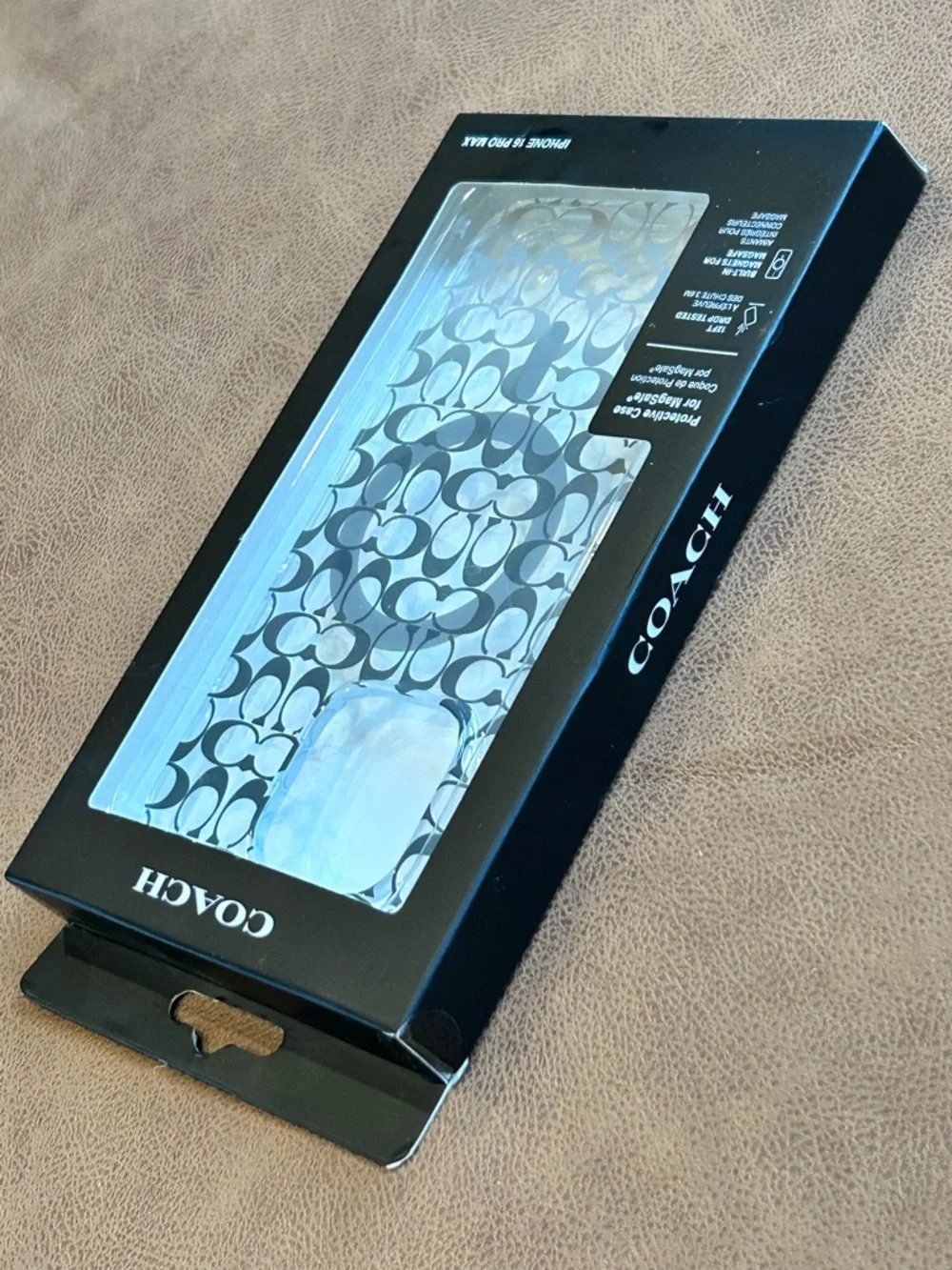 COACH Clear Signature Ombré Monogram Pattern iPhone 16 Pro Max MagSafe Case NIB - Picture 11 of 15